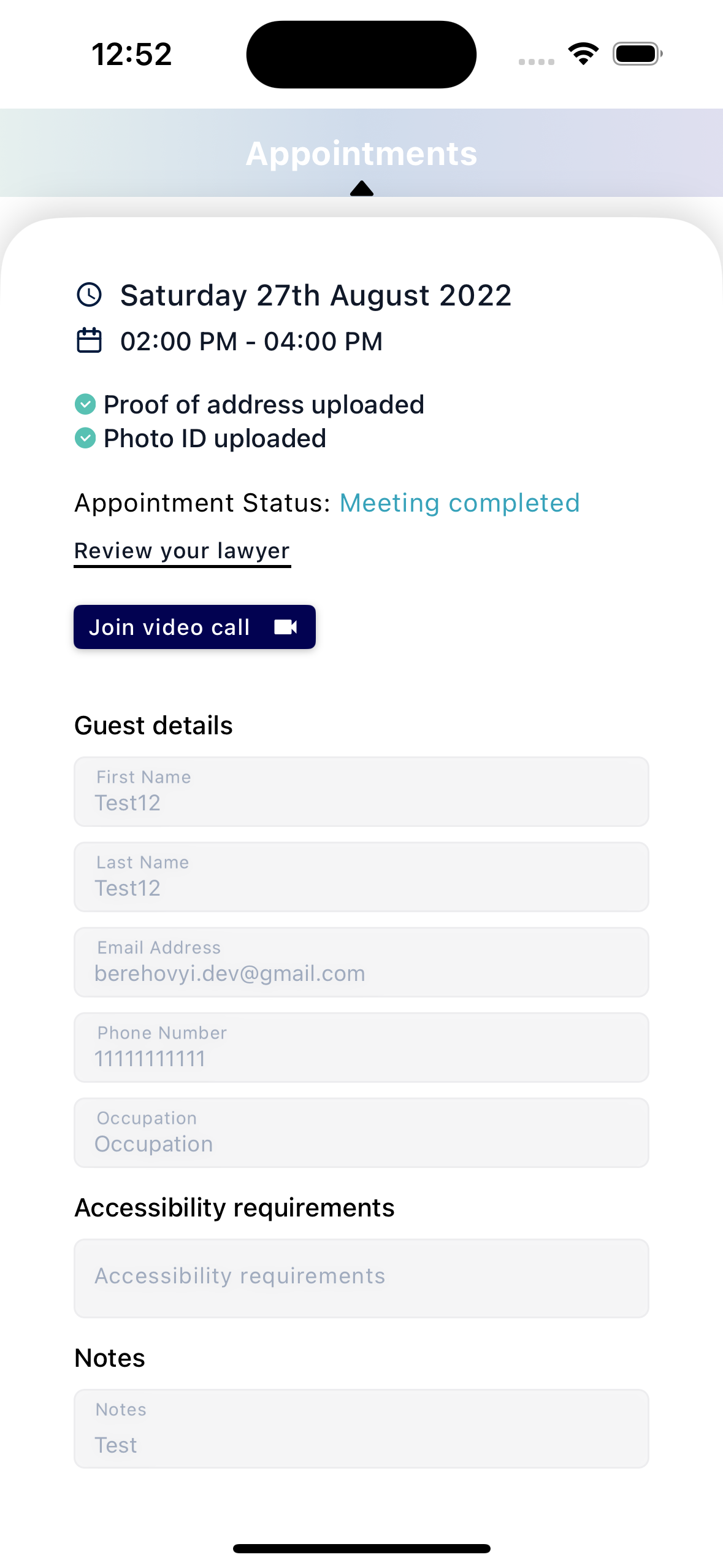 Legal Document Aplication screenshot 2